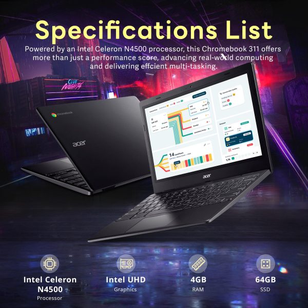 Acer Chromebook 311 11.6 HD Laptop Intel Celeron N4500-1
