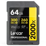 Lexar 64GB SD Card Professional 300MBps UHS-II-0