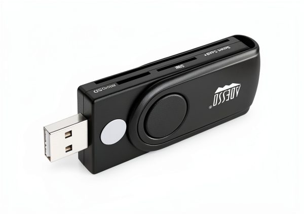 Adesso SCR200 Smart Card Reader USB CAC Government ID-0