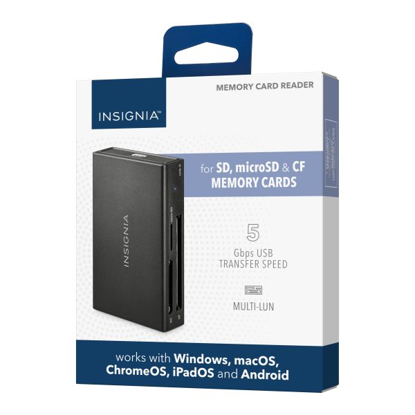 Insignia NS-CRDAC1-B USB-C Card Reader CompactFlash SD-7