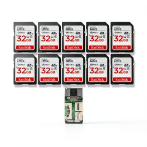 SDHC Memory Cards 32GB Bundle with USB Reader Fast Durable-0