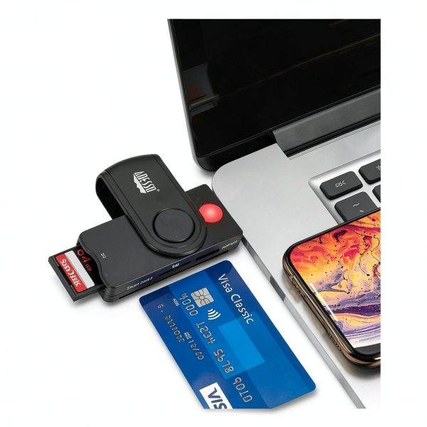 Adesso SCR200 Smart Card Reader USB CAC Government ID-2