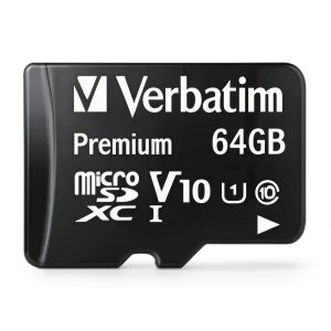 Verbatim 64GB microSDXC Card Waterproof Shockproof UHS-I-0