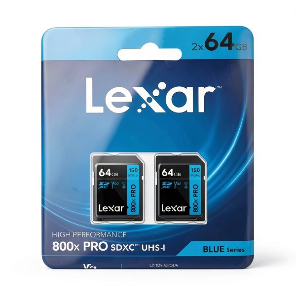 Lexar 64GB SDXC Memory Card 2 Pack 4K UHD High Speed-4