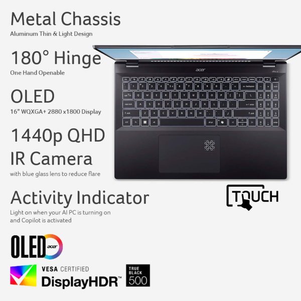 Acer Swift 16 AI Laptop Intel Core Ultra 7 OLED Touch-4