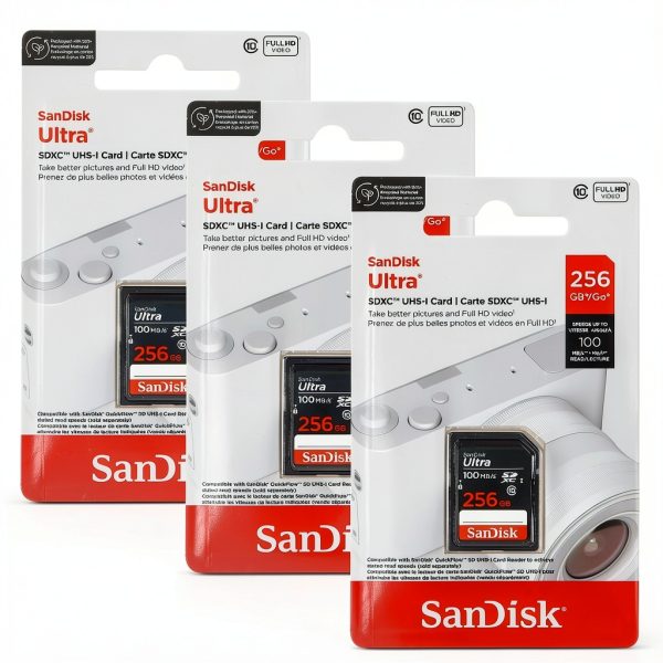 SanDisk Ultra 256GB SDXC Memory Card Fast Storage Bundle-0
