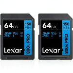 Lexar 64GB SDXC Memory Card 2 Pack 4K UHD High Speed-0