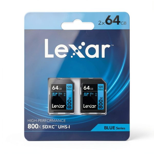 Lexar 64GB SDXC Memory Card 2 Pack 4K UHD High Speed-1