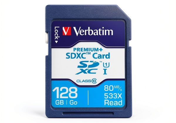 Verbatim 128GB SDXC UHS-I Flash Memory Card Premiumplus-0