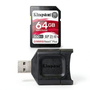 Kingston Canvas React Plus 64GB V90 SD Card Professional-0