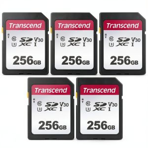 Transcend 256GB SDXC Memory Card 5-Pack High-Speed 4K-0