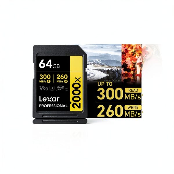 Lexar 64GB SD Card Professional 300MBps UHS-II-4