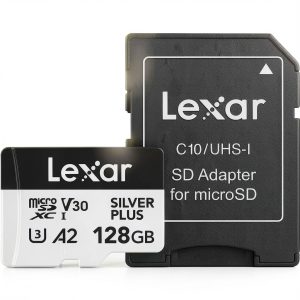Lexar Silver Plus microSDXC Card 4K Video Durable-0