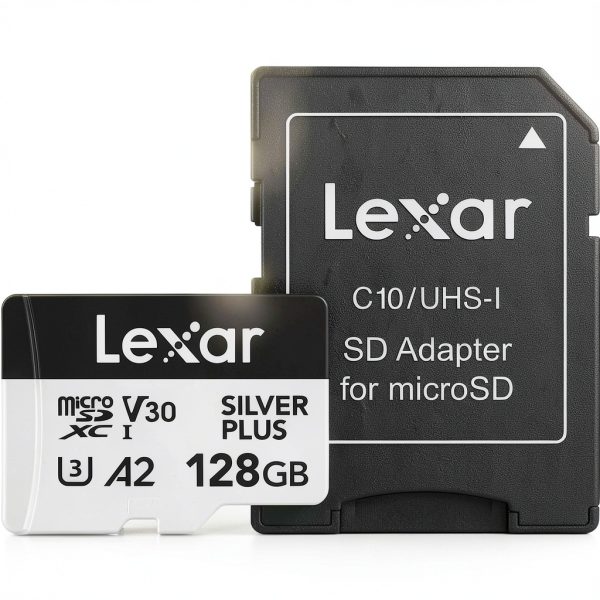 Lexar Silver Plus microSDXC Card 4K Video Durable-0